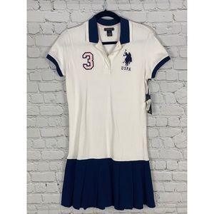U.S. Polo Assn. White and Navy Tennis Dress